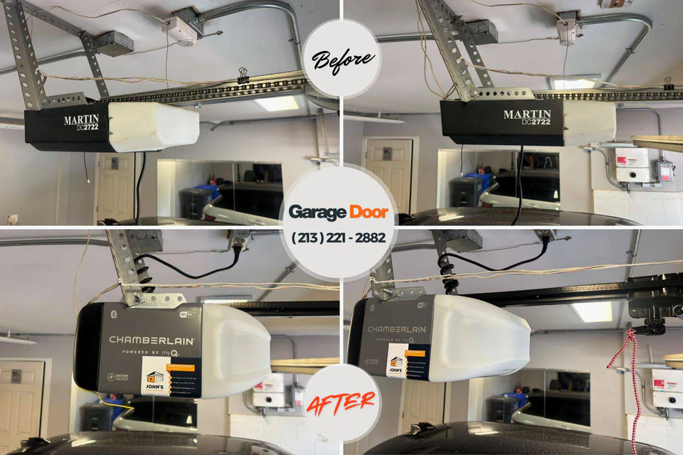 Before and after: garage door repair Jonesville, VA